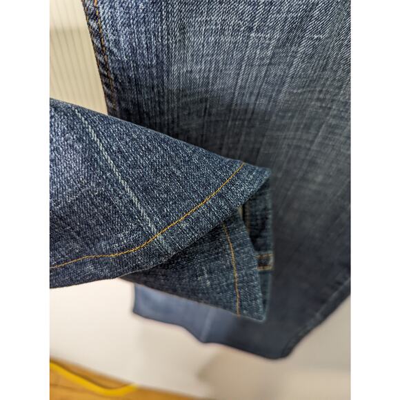 Y2K Juicy Couture Jeans Low Rise Boot Cut Heart Stitching Back Pockets 30 - Picture 7 of 9